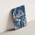 Canterbury-Bankstown Bulldogs Canvas Wall Art Tropical Hibiscus Floral Pattern With Blue And White Accents