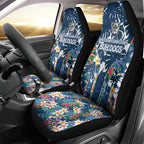 Canterbury-Bankstown Bulldogs Car Seat Cover Tropical Hibiscus Floral Pattern With Blue And White Accents