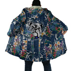 Canterbury-Bankstown Bulldogs Cloak Tropical Hibiscus Floral Pattern With Blue And White Accents