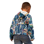 Canterbury-Bankstown Bulldogs Kid Hoodie Tropical Hibiscus Floral Pattern With Blue And White Accents