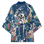 Canterbury-Bankstown Bulldogs Kimono Tropical Hibiscus Floral Pattern With Blue And White Accents