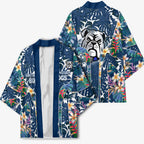 Canterbury-Bankstown Bulldogs Kimono Tropical Hibiscus Floral Pattern With Blue And White Accents