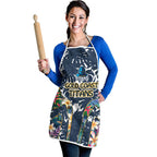 Gold Coast Titans Apron Tropical Hibiscus Floral Pattern With Blue And Yellow Accents