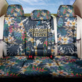 Gold Coast Titans Back Car Seat Cover Tropical Hibiscus Floral Pattern With Blue And Yellow Accents