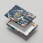 Gold Coast Titans Canvas Wall Art Tropical Hibiscus Floral Pattern With Blue And Yellow Accents