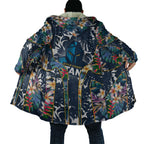 Gold Coast Titans Cloak Tropical Hibiscus Floral Pattern With Blue And Yellow Accents