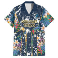 Gold Coast Titans Hawaiian Shirt Tropical Hibiscus Floral Pattern With Blue And Yellow Accents