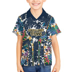 Gold Coast Titans Hawaiian Shirt Tropical Hibiscus Floral Pattern With Blue And Yellow Accents