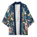 Gold Coast Titans Kimono Tropical Hibiscus Floral Pattern With Blue And Yellow Accents