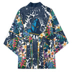 Gold Coast Titans Kimono Tropical Hibiscus Floral Pattern With Blue And Yellow Accents