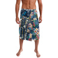Gold Coast Titans Lavalava Tropical Hibiscus Floral Pattern With Blue And Yellow Accents