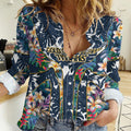 Gold Coast Titans Women Casual Shirt Tropical Hibiscus Floral Pattern With Blue And Yellow Accents