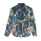 Gold Coast Titans Women Casual Shirt Tropical Hibiscus Floral Pattern With Blue And Yellow Accents