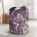 Manly Warringah Sea Eagles Laundry Basket Tropical Hibiscus Floral Pattern With Maroon And White Accents