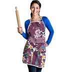 Manly Warringah Sea Eagles Apron Tropical Hibiscus Floral Pattern With Maroon And White Accents
