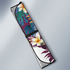 Manly Warringah Sea Eagles Auto Sun Shade Tropical Hibiscus Floral Pattern With Maroon And White Accents