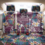 Manly Warringah Sea Eagles Back Car Seat Cover Tropical Hibiscus Floral Pattern With Maroon And White Accents