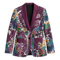 Manly Warringah Sea Eagles Blazer Tropical Hibiscus Floral Pattern With Maroon And White Accents