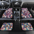 Manly Warringah Sea Eagles Car Mats Tropical Hibiscus Floral Pattern With Maroon And White Accents