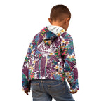 Manly Warringah Sea Eagles Kid Hoodie Tropical Hibiscus Floral Pattern With Maroon And White Accents