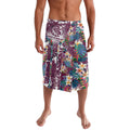 Manly Warringah Sea Eagles Lavalava Tropical Hibiscus Floral Pattern With Maroon And White Accents