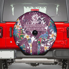Manly Warringah Sea Eagles Spare Tire Cover Tropical Hibiscus Floral Pattern With Maroon And White Accents