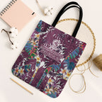 Manly Warringah Sea Eagles Tote Bag Tropical Hibiscus Floral Pattern With Maroon And White Accents