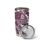Manly Warringah Sea Eagles Tumbler Cup Tropical Hibiscus Floral Pattern With Maroon And White Accents