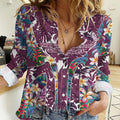 Manly Warringah Sea Eagles Women Casual Shirt Tropical Hibiscus Floral Pattern With Maroon And White Accents