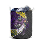 Melbourne Storm Rugby Laundry Basket Tribal Polynesian Power Art - Lightning Mascot