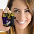Melbourne Storm Rugby AirPods Case Tribal Polynesian Power Art - Lightning Mascot