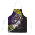 Melbourne Storm Rugby Apron Tribal Polynesian Power Art - Lightning Mascot