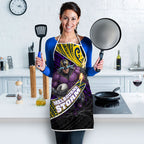Melbourne Storm Rugby Apron Tribal Polynesian Power Art - Lightning Mascot