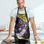 Melbourne Storm Rugby Apron Tribal Polynesian Power Art - Lightning Mascot