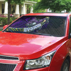 Melbourne Storm Rugby Auto Sun Shade Tribal Polynesian Power Art - Lightning Mascot