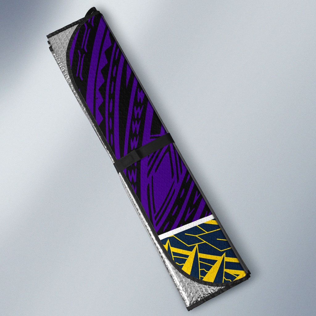 Melbourne Storm Rugby Auto Sun Shade Tribal Polynesian Power Art - Lightning Mascot