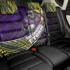 Melbourne Storm Rugby Back Car Seat Cover Tribal Polynesian Power Art - Lightning Mascot
