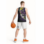 Melbourne Storm Rugby Basketball Jersey Tribal Polynesian Power Art - Lightning Mascot