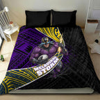 Melbourne Storm Rugby Bedding Set Tribal Polynesian Power Art - Lightning Mascot