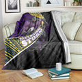 Melbourne Storm Rugby Blanket Tribal Polynesian Power Art - Lightning Mascot