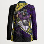 Melbourne Storm Rugby Blazer Tribal Polynesian Power Art - Lightning Mascot