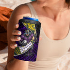 Melbourne Storm Rugby 4 in 1 Can Cooler Tumbler Tribal Polynesian Power Art - Lightning Mascot