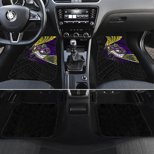 Melbourne Storm Rugby Car Mats Tribal Polynesian Power Art - Lightning Mascot