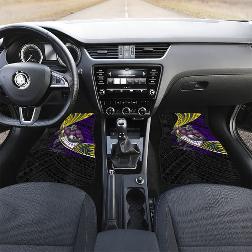 Melbourne Storm Rugby Car Mats Tribal Polynesian Power Art - Lightning Mascot