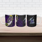 Melbourne Storm Rugby Ceramic Mug Tribal Polynesian Power Art - Lightning Mascot