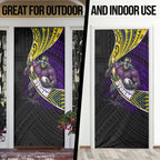 Melbourne Storm Rugby Door Cover Tribal Polynesian Power Art - Lightning Mascot