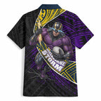 Melbourne Storm Rugby Hawaiian Shirt Tribal Polynesian Power Art - Lightning Mascot