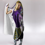 Melbourne Storm Rugby Hooded Blanket Tribal Polynesian Power Art - Lightning Mascot