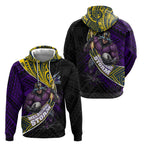 Melbourne Storm Rugby Hoodie Tribal Polynesian Power Art - Lightning Mascot