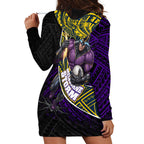 Melbourne Storm Rugby Hoodie Dress Tribal Polynesian Power Art - Lightning Mascot